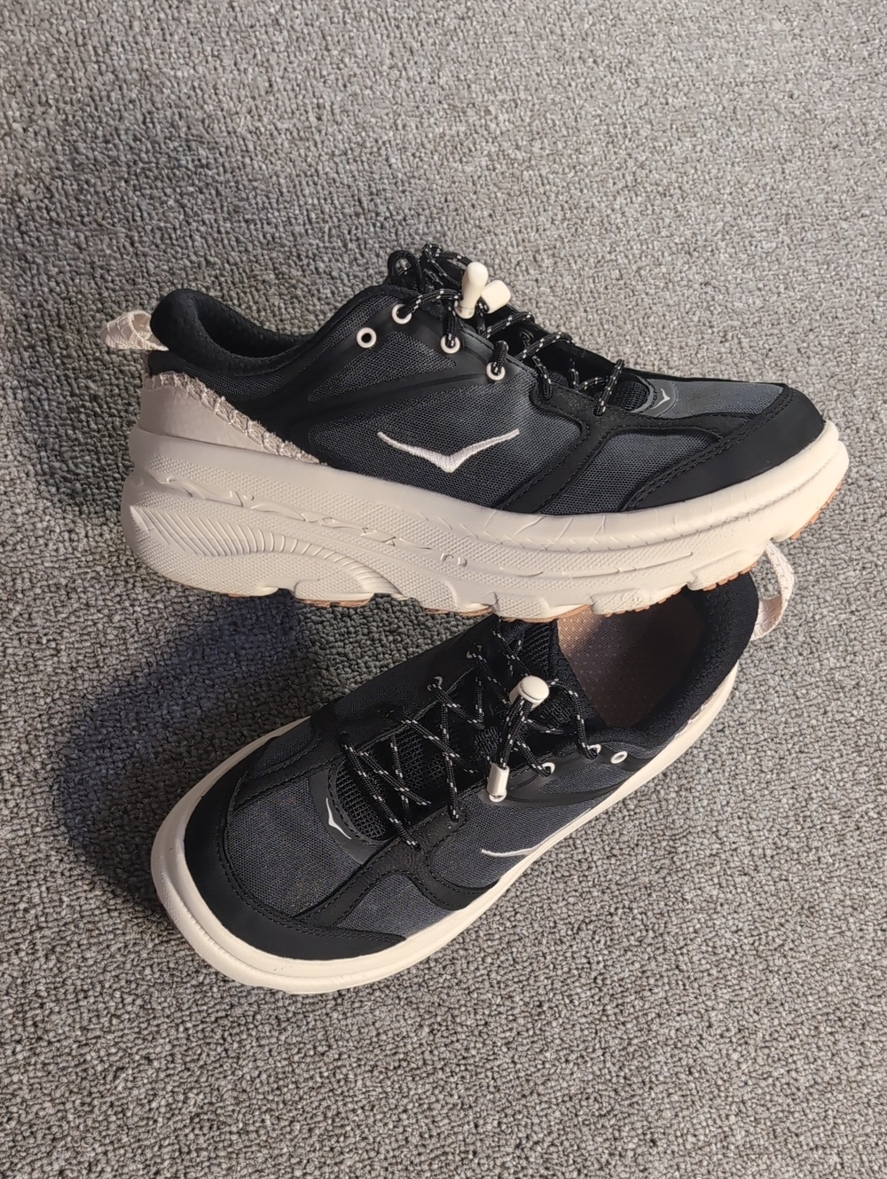 Hoka Bondi B3LS Size 8.5 in Black Alabaster/Gray